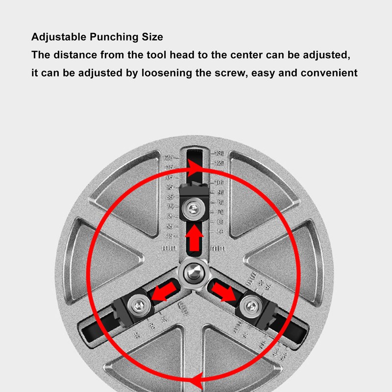 Adjustable Hole Saw Kit with 12 Blades Round Hole Opener