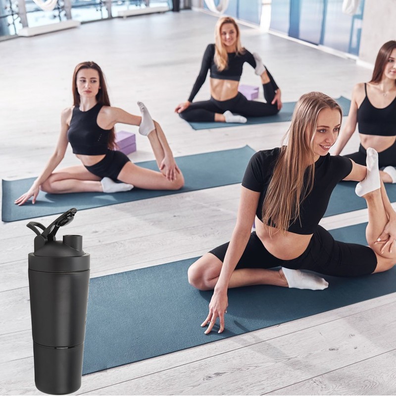 Shaker Bottle Stainless Steel Protein Shaker Scales Portable Shaker Cup
