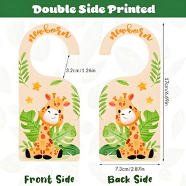 MYTOAU 8Pcs Wooden Baby Closet Dividers, Wooden Nursery Hanger Dividers Cute Wooden Closet Dividers with Animal Patterns,Double-Sided Baby Wardrobe Divider for Baby Clothes Sorting & Nursery Decor