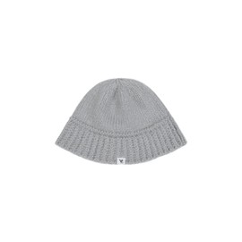 【VARZAR】Bazaar【Official Direct Store】Monogram Label Wool Knit Bucket Hat All 4 Colors Unisex Wool Knit Bucket Hat Korean Brand Korean Fashion Hat UV Protection Deep Face-Lifting Effect SNS Buzz