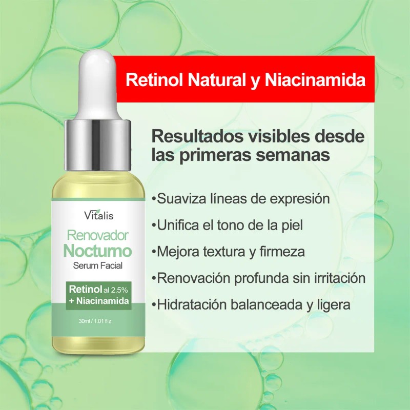 Serum Retinol B3 Natural Antiarrugas Alta Concentración 2.5% Todo Tipo
