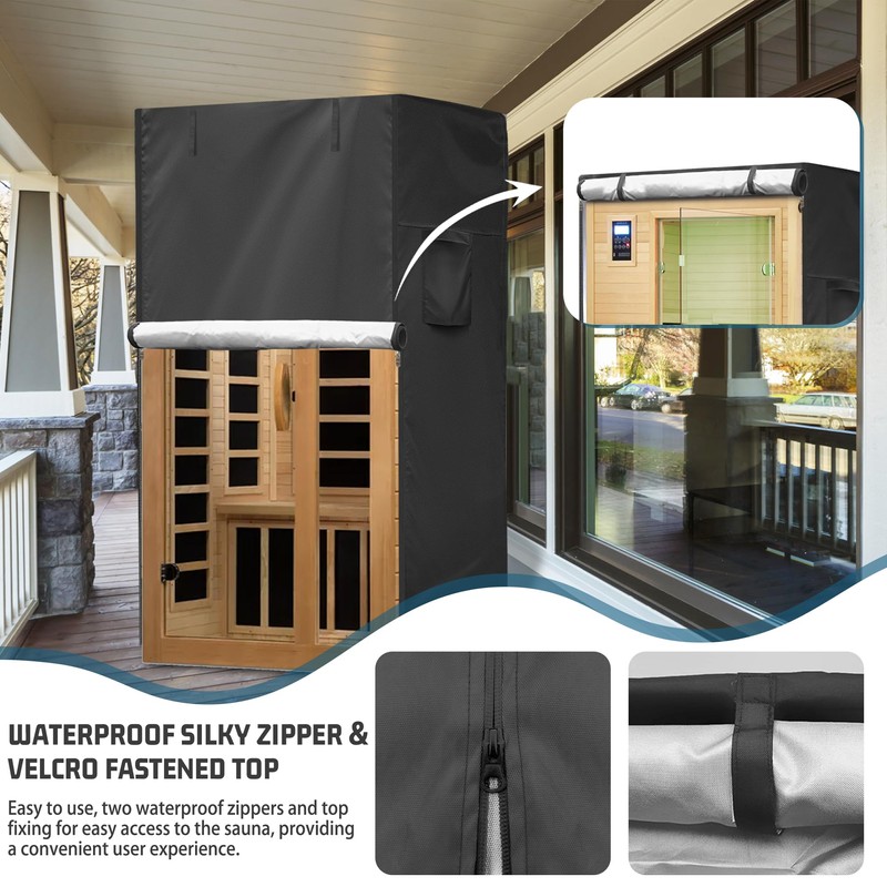 Iceberg Elf Outdoor Sauna Cover 420D Heavy-Duty Waterproof Durable Protector,