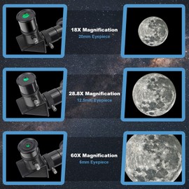 Telescope for Kids Beginners Adults, 50mm Aperture 360mm Astronomical Refractor Telescope with Tripod Portable Scope