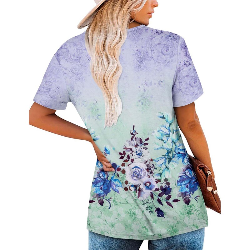 BETTE BOUTIK florida t shirts for women v neck tops