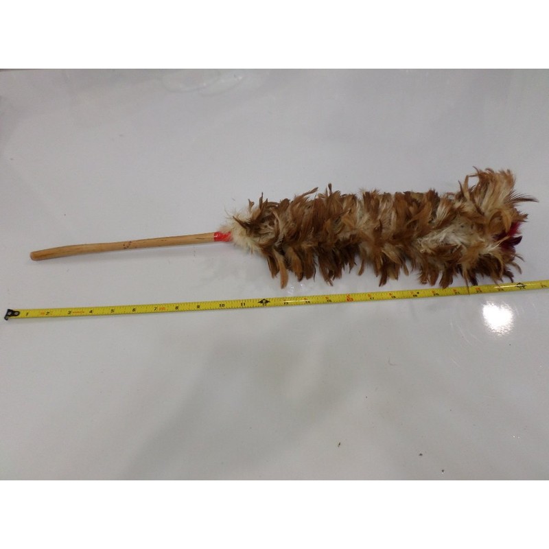 Real Chicken Hen's Feather Duster 24 Inch Long Total Length,