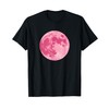 Strawberry Moon Design Full Moon Cute Pink-Moon T-Shirt