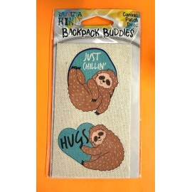 Wunuvakind SLOTH CHILLIN' 2 PACK DIE CUT CANVAS 2.5" DECALS STICKERS FOR CLOTH FREE SHIP