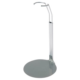 Plymor DSP-5125S Silver Adjustable Doll Stand, fits 10, 11, and 12 inch Slim Waist Dolls, Waist is 1.125 to 1.5 inches Wide, 3.25 to 4 inches Around
