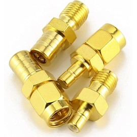 GEARMONSTER 4-Piece DAB Car Radio Antenna SMB Adapter to SMA Plug RF Converter Antenna Adapter Kit Compatible with DAB Car Radio FM Tuner Receiver