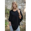 styleBREAKER Soft fine Knit Poncho in Plain, Round-Neck, Ladies 08010042,