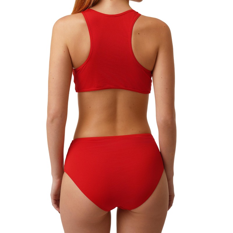 BLARIX Guard High-Waisted Swimsuit 2 Piece Medium Red