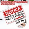 Sigicanage Maximum Occupancy Safety Sign, red, restaurant or Business (x