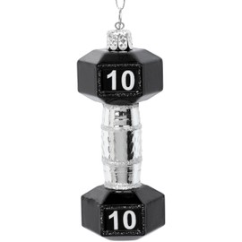 SIKORA BS649 Dumbbell Christmas Tree Decoration Glass Ornament Christmas Tree Pendant
