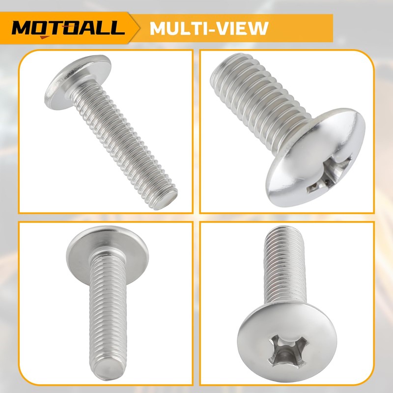 MOTOALL 25 Piece Fender Bolts Screws Nut Mount Kit Plastics