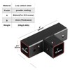 6 Pack 1" x 1" Black T Shape Square Tubing