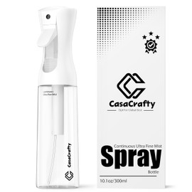 Casacrafty Premium Spray Bottle for Hair, Plants, Skincare, Face, Cleaning & Pets (300ml/10.14oz) | BPA-Free, Leak-Proof, Continuous 360° Water Mist, Durable PET Plastic | Salon & Home Use
