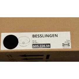 IKEA New IKEA BESSLINGEN Countertop Sink 505.220.59 Matte Black, 15 3/8 "