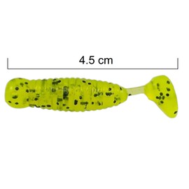 SEABUZZ Rubber Fish Fishing Lure Set Butter Worm 10 Pieces x 45 mm - Pike Trout Zander Rubber Bait - Perch Catfish Artificial Bait - Predator Fish Fishing Set - Fresh and Saltwater Fishing Equipment