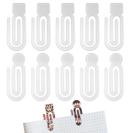 Gosknor 10pcs Sublimation Paper Clips, White Acrylic Blank Jumbo Paper Clips Versatile Sublimation Blanks Acrylic Paperclips for Home Classrooms Office (Square-Head, Round-Head)