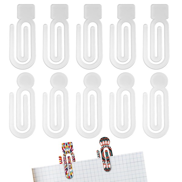 Gosknor 10pcs Sublimation Paper Clips, White Acrylic Blank Jumbo Paper