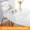 VeeCano 40 Inch Round Clear Plastic Table Protector Cover PVC