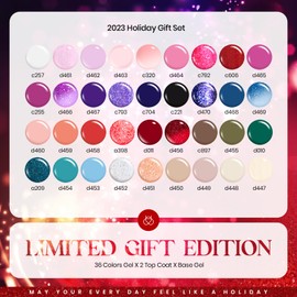 Beetles Gel Polish Set Reflective Glitter Red Blue Green Nude White Pink Purple Spring Gel Nail Polish 39Pcs Gift for Girls with Base Matte Glossy Top Coat Soak Off Uv LED Nail Lamp Needed