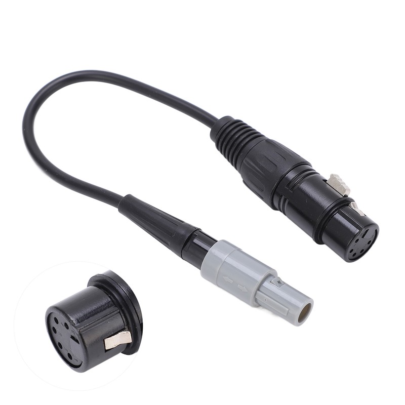 Aviation Headset Adapter 6pin LEMO to 5pin XLR High Density
