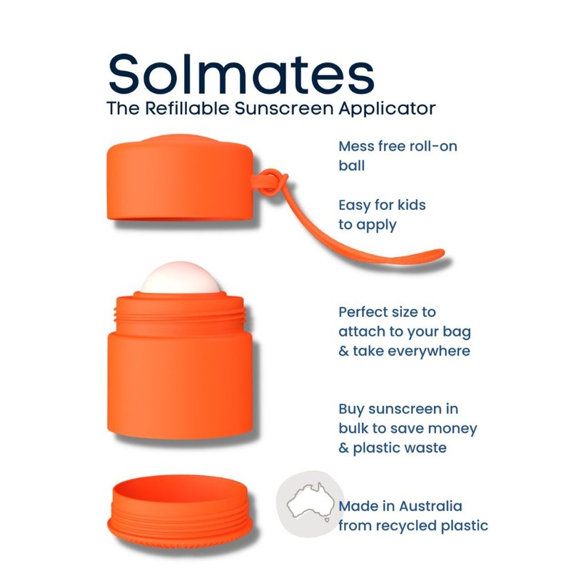 Solmates Refillable Sunscreen Applicator 100ml, Daintree Green