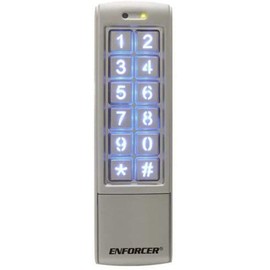Seco-Larm SK-2323-SPQ Mullion-Style Weatherproof Digital Access Keypad; 12~24 VAC/VDC operation; 1,010 Users (Output #1: 1,000 users/Output #2: 10 users); 2 Form C relays, each rated 1 Amp @ 30VDC