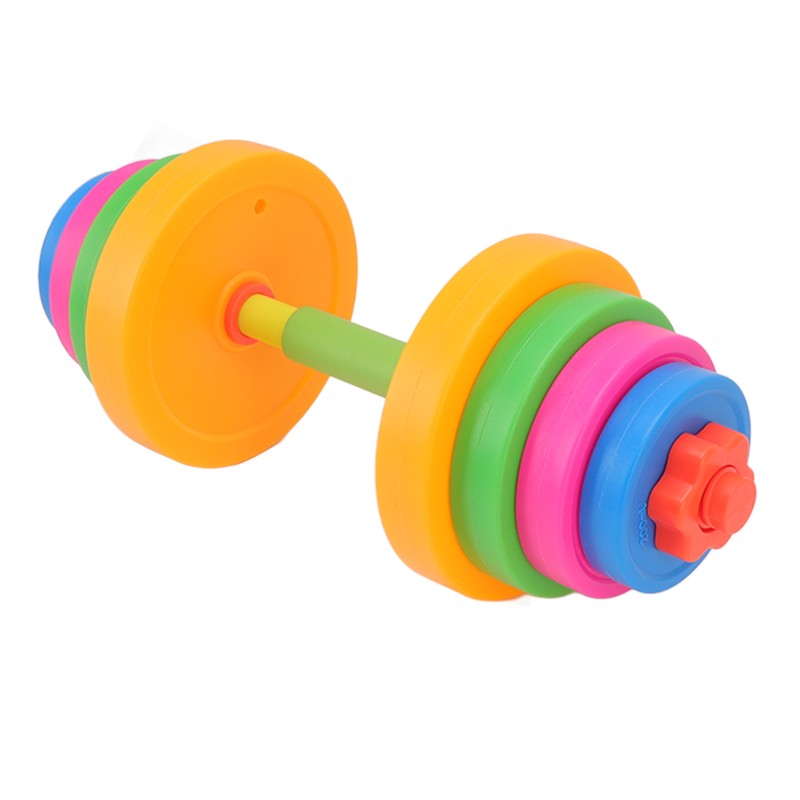 Adjustable Dumbbell Toy Plastic Fitness Weight Lifting Dumbbell for Kids