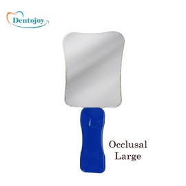 Dent Art Stainless Steel Dental Double Sided Occlusal Photographic Mirrors with Handle in Different Sizes (Occlusal Large 77 x 100 mm)