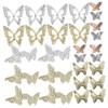 OHPHCALL Manicure Charms 40pcs Butterfly Nail Charms Nail Art Decorations