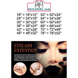 NAILSIGNS.com Permanent XXIX Microblading Eyebrows Service Makeup Sign Advertising Marketing Décor Horizontal (Photo-Realistic Paper Poster Matte Non-Laminated [Indoors], 66")