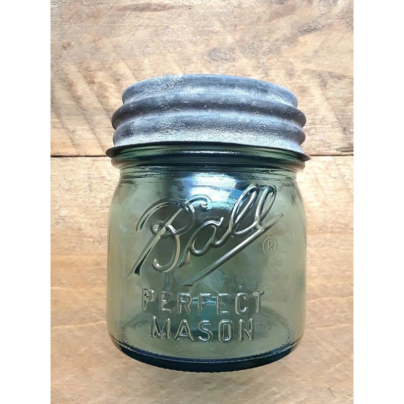 BALL HALF 1/2 PINT BLUE MASON Jar "Collector's Edition" Antique