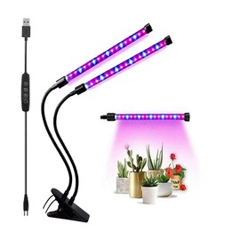 Otryad 40W Grow Light LED Plant Grow Lights Full Spectrum for Indoor Plants, Auto ON Off with 3/9/12H Timer, 9 Dimmable Lightness Clip-On Desk Grow Lamp Bulbs