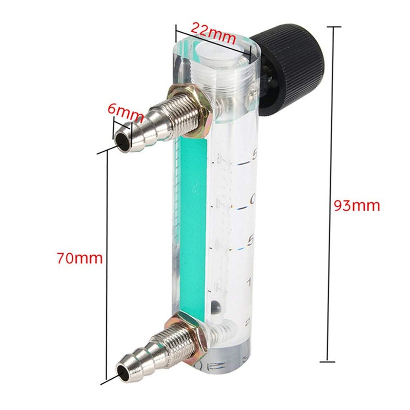 CATSELURRY Flow Meter LZB-6M Oygen Meter 0-1.5 LPM Flowmeter with