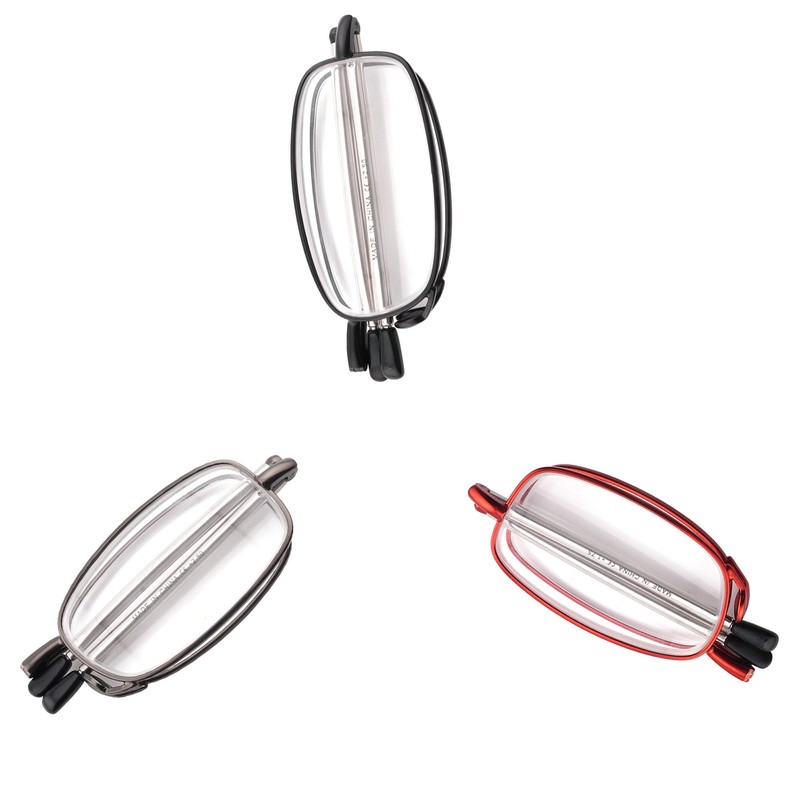 FEIVSN 2 Pack Folding Reading Glasses for Men Women, Foldable