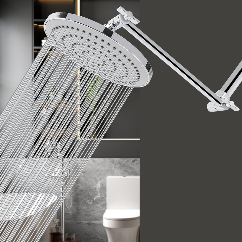 High Pressure Shower Head with 11 IN Adjustable Arm, HarJue