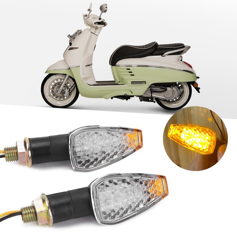 Pair Motorcycle Turn Signal Light 12V LED Waterproof Replacement for