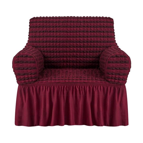 NICEEC Armchair Slipcover Red Armchair Covers 1 Piece Easy Fitted