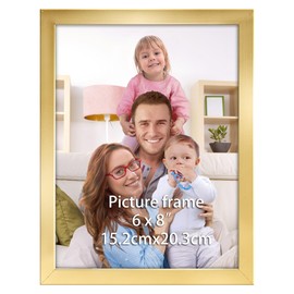 Giftgarden Gold Picture Frame 15 x 20 cm - Elegant Plastic Photo Frame for 20 x 15 Photos and Pictures, Wall or Table Stand - Single Frame
