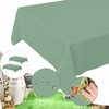 JCTHKUKU 2 Pcs Sage Green Tablecloth Plastic Disposable Sage Table