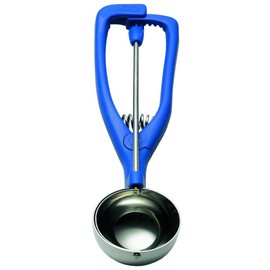 STÖCKEL 040220 Eisportionierer 1/020L - Durchmesser 56 mm - aus Edelstahl mit Kunststoffgriff - Blau