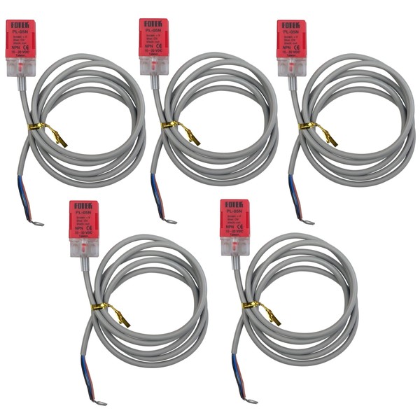 5 piezas PL-05N DC 10-30V NPN NO cuadrado inductivo sensor