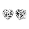 LeCalla Sterling Silver Jewellery Lightweight Two Tone Antique Stud Earrings