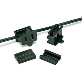Holiday Lighting Outlet Female Green in Line Pass Through Slip Plug, Zip Plug, Vampire Plug, Gilbert Plug, Slide Plug (50, SPT-1)