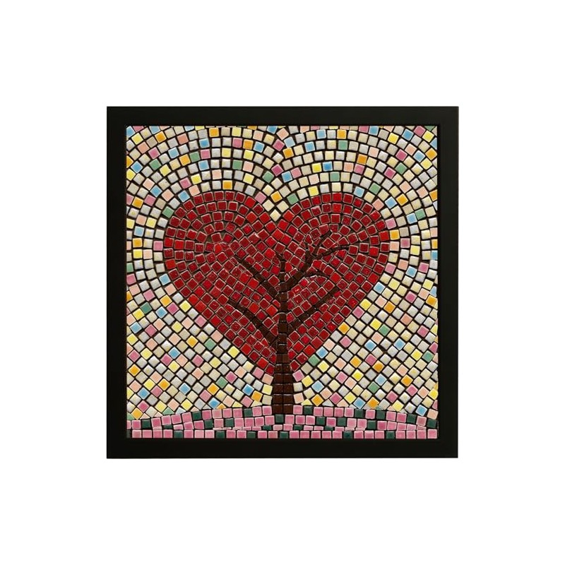 20 cm Mosaic Set with Solid Wood Frame Love