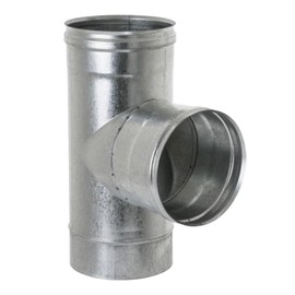 Metal Duct Pipe Tee Connector Connector for Air Vent Pipe Hose Connector Silver