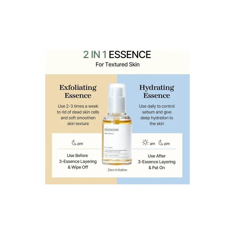 Exfoliante Hidratante Facial Mixsoon Bean Essence 30 Ml Todo Tipo