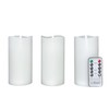 Stonebriar 3 Count Ivory Real Wax 3x6 Flameless LED Pillar